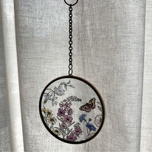 Vintage Suncatcher Butterfly floral spring